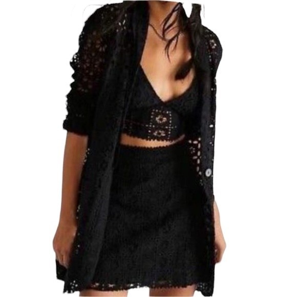 FREE PEOPLE YESENIA 3 PIECE SUIT SET IN BLACK - Picture 1 of 16